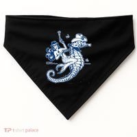 Mermaid Riding Seahorse USA-Made Doggie Bandana thumb 0