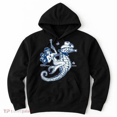 Mermaid Riding Seahorse Hoodie
