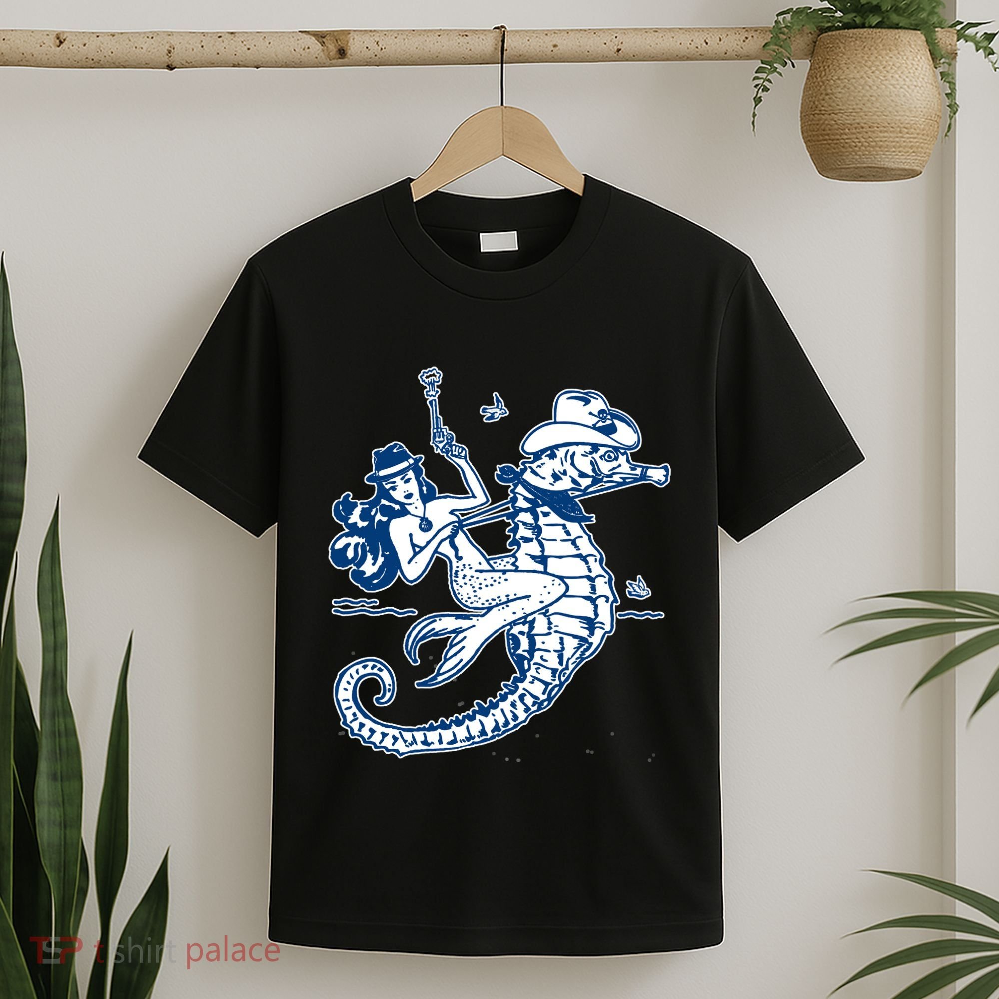 Mermaid Riding Seahorse T-Shirt