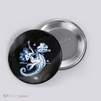 Mermaid Riding Seahorse Button thumb 0