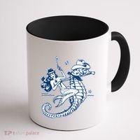 Mermaid Riding Seahorse Coffee Mug thumb 1