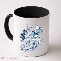 Mermaid Riding Seahorse Coffee Mug thumb 0