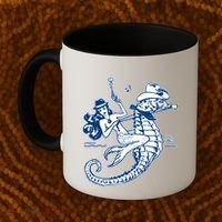 Mermaid Riding Seahorse Coffee Mug thumb 2