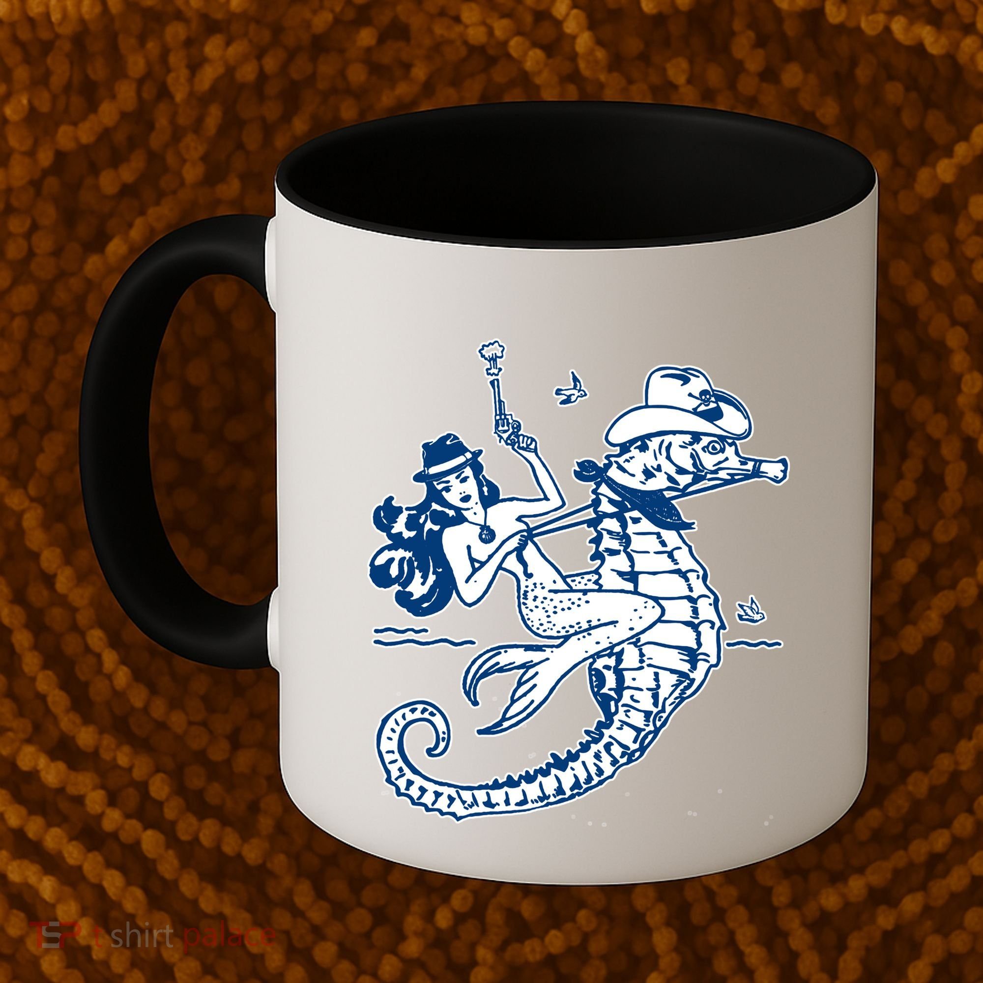 Mermaid Riding Seahorse Coffee Mug