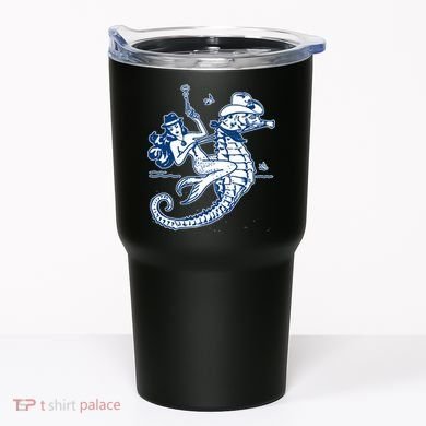 Mermaid Riding Seahorse Tumbler