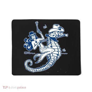 Mermaid Riding Seahorse Mousepad