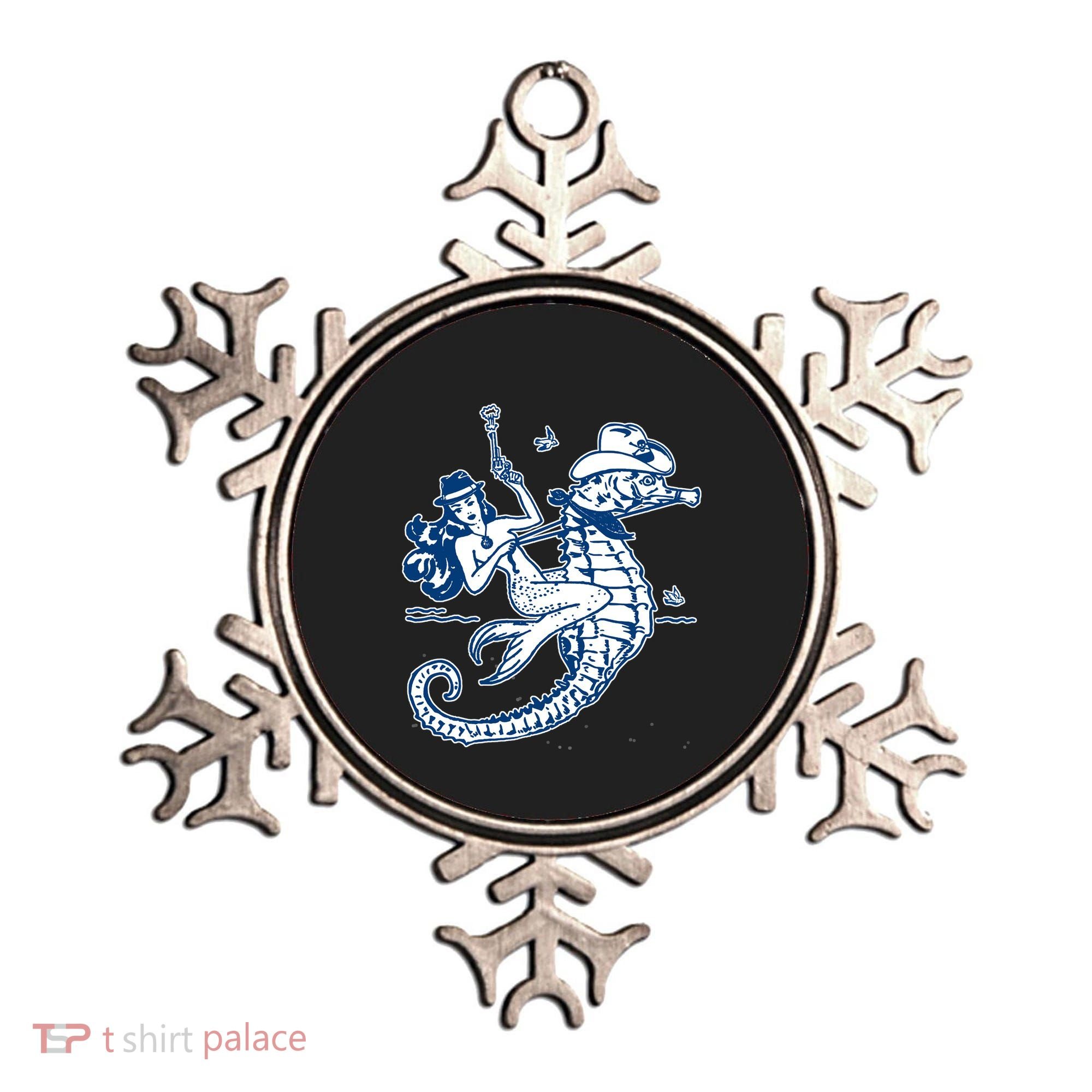 Mermaid Riding Seahorse Ornament