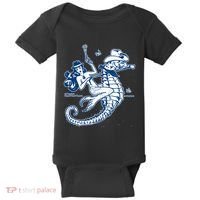 Mermaid Riding Seahorse Baby Bodysuit thumb 0