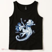 Mermaid Riding Seahorse Tank Top thumb 2