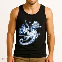 Mermaid Riding Seahorse Tank Top thumb 3