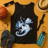 Mermaid Riding Seahorse Tank Top thumb 4