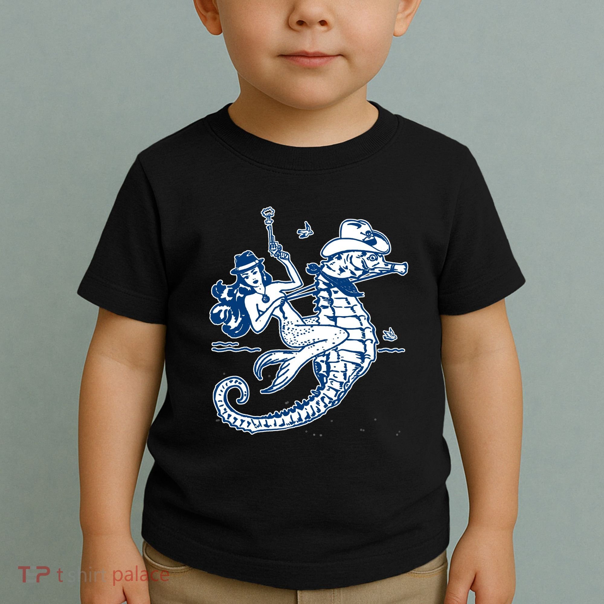 Mermaid Riding Seahorse Toddler T-Shirt