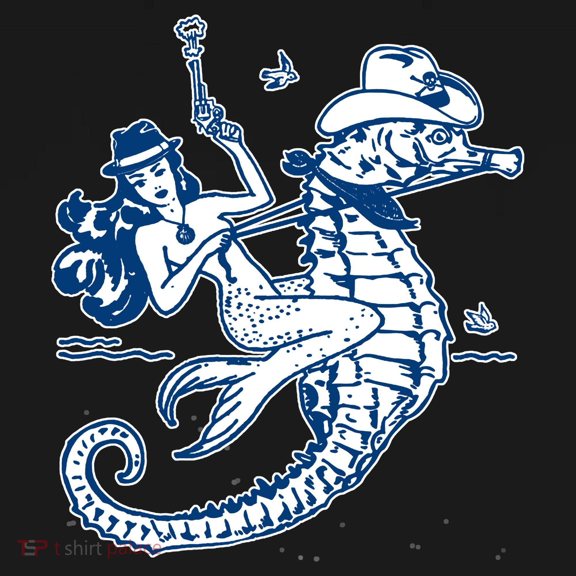 Mermaid Riding Seahorse Toddler T-Shirt
