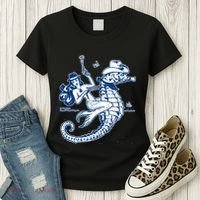 Mermaid Riding Seahorse Women's T-Shirt thumb 3