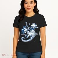 Mermaid Riding Seahorse Women's T-Shirt thumb 4