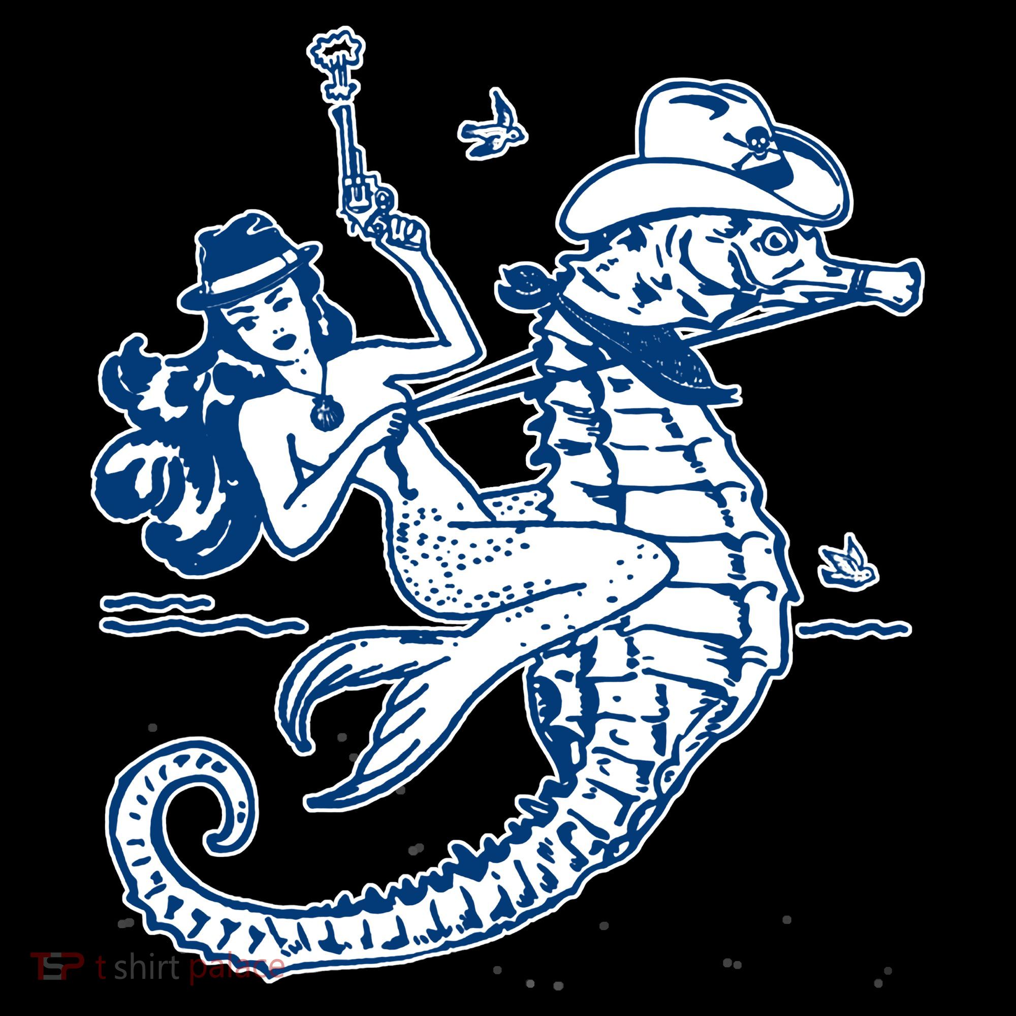 Mermaid Riding Seahorse Women's T-Shirt