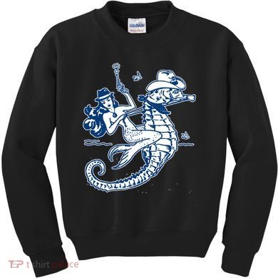 Mermaid Riding Seahorse Kids Sweatshirt