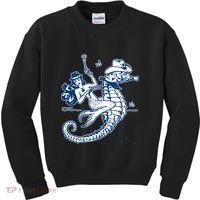 Mermaid Riding Seahorse Kids Sweatshirt thumb 0