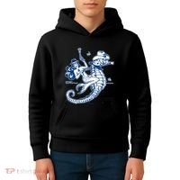 Mermaid Riding Seahorse Kids Hoodie thumb 4