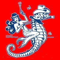 Mermaid Riding Seahorse Santa Hat thumb 1