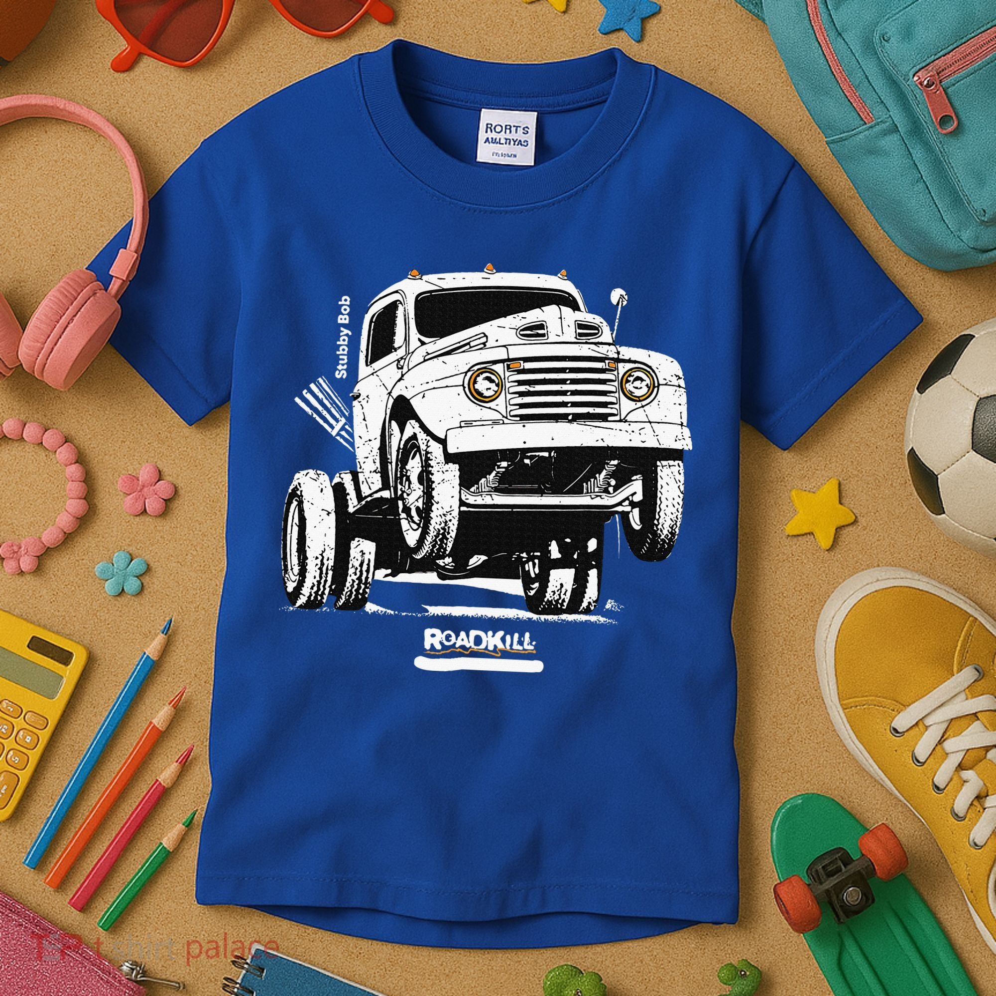 Motortrend Roadkill Stubby Bob Kids T-Shirt
