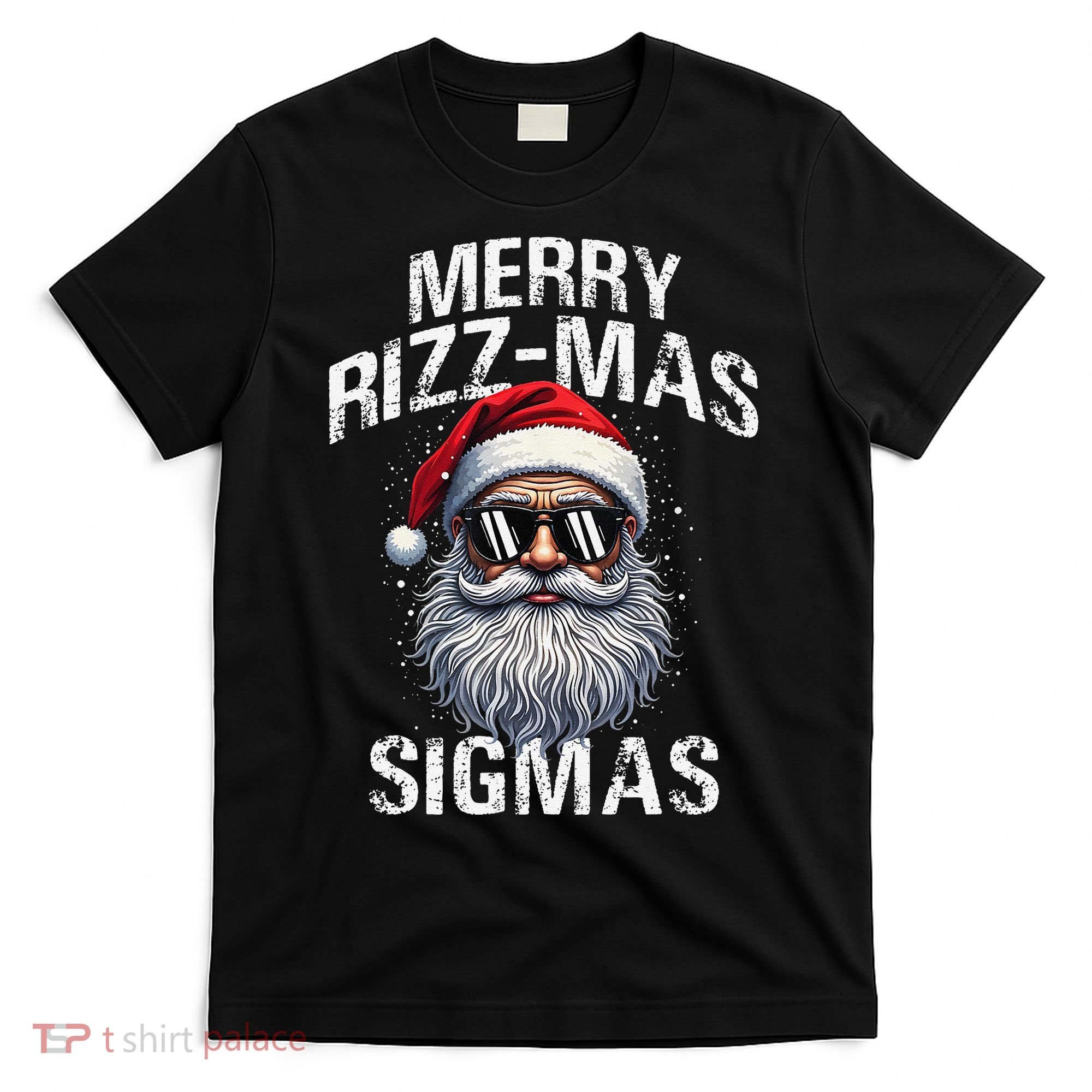 Merry Rizzmas Sigmas Gen Alpha Funny Christmas Santa Claus Gift T-Shirt