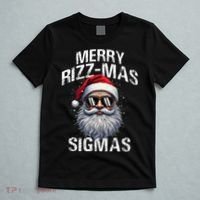 Merry Rizzmas Sigmas Gen Alpha Funny Christmas Santa Claus Gift T-Shirt thumb 5