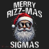 Merry Rizzmas Sigmas Gen Alpha Funny Christmas Santa Claus Gift Beanie thumb 2