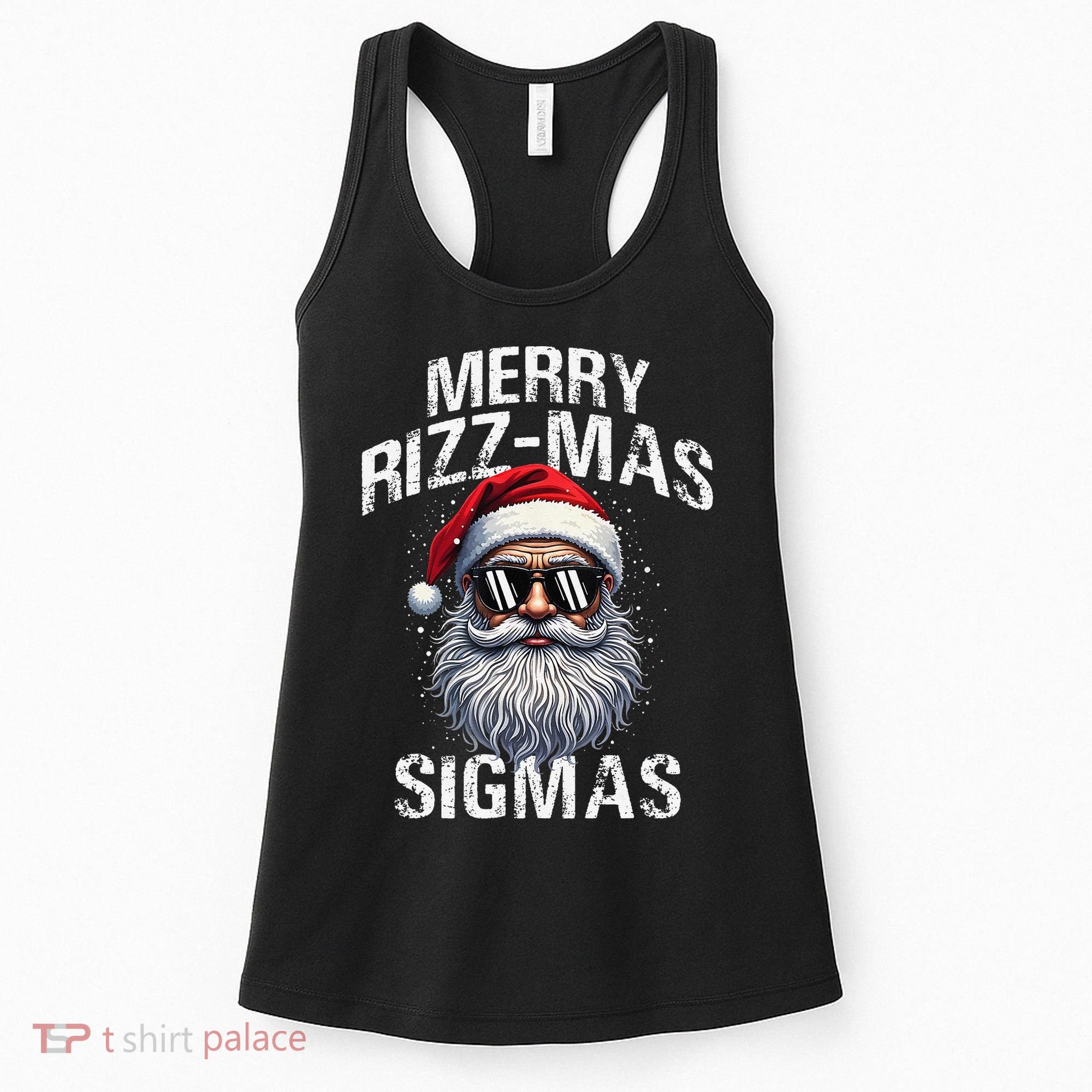 Merry Rizzmas Sigmas Gen Alpha Funny Christmas Santa Claus Gift Women's Tank Top
