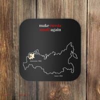 Make Russia Small Again President Volodymyr Zelensky Coaster thumb 0