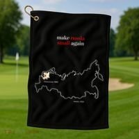 Make Russia Small Again President Volodymyr Zelensky Golf Towel thumb 1