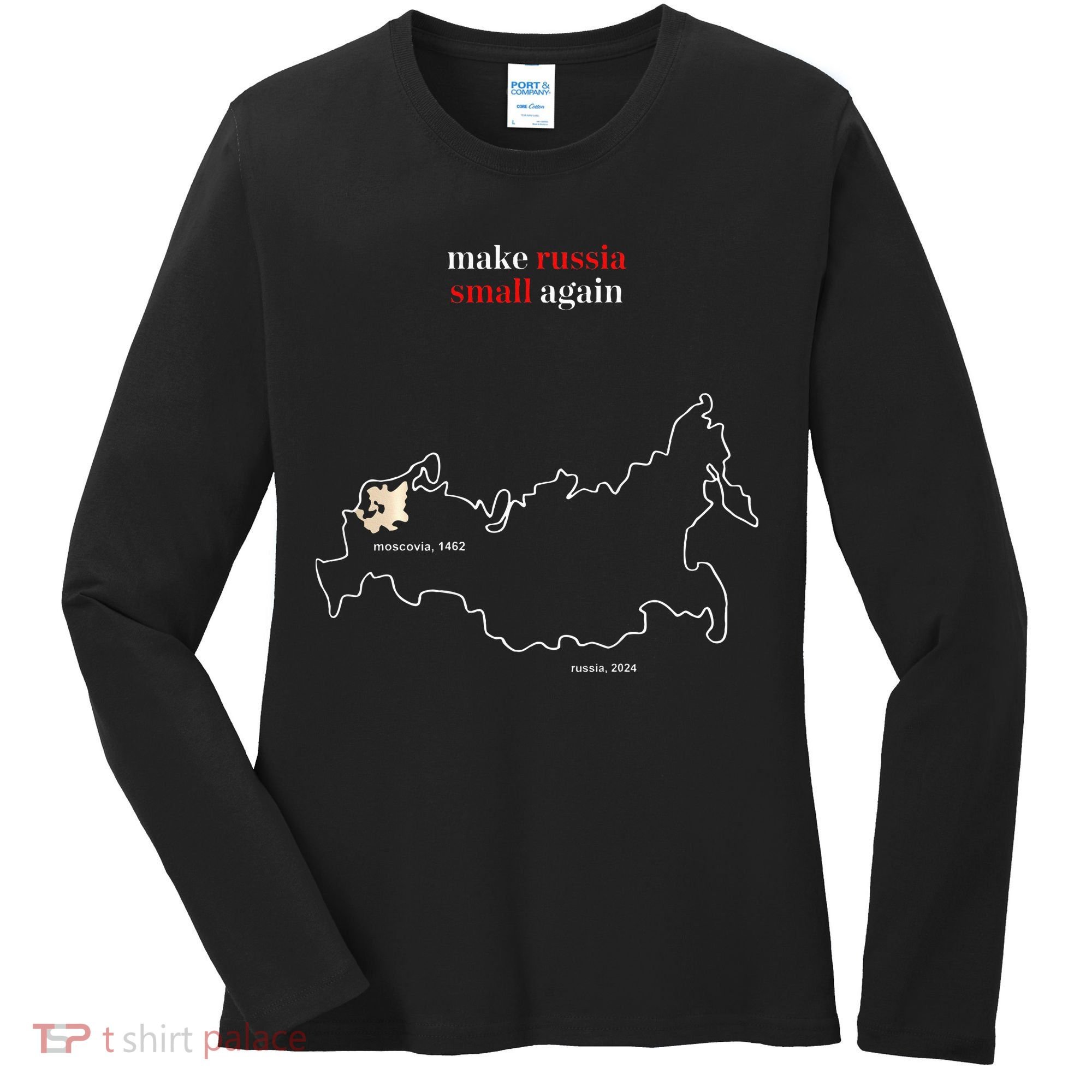 Make Russia Small Again President Volodymyr Zelensky Women's Long Sleeve Shirt