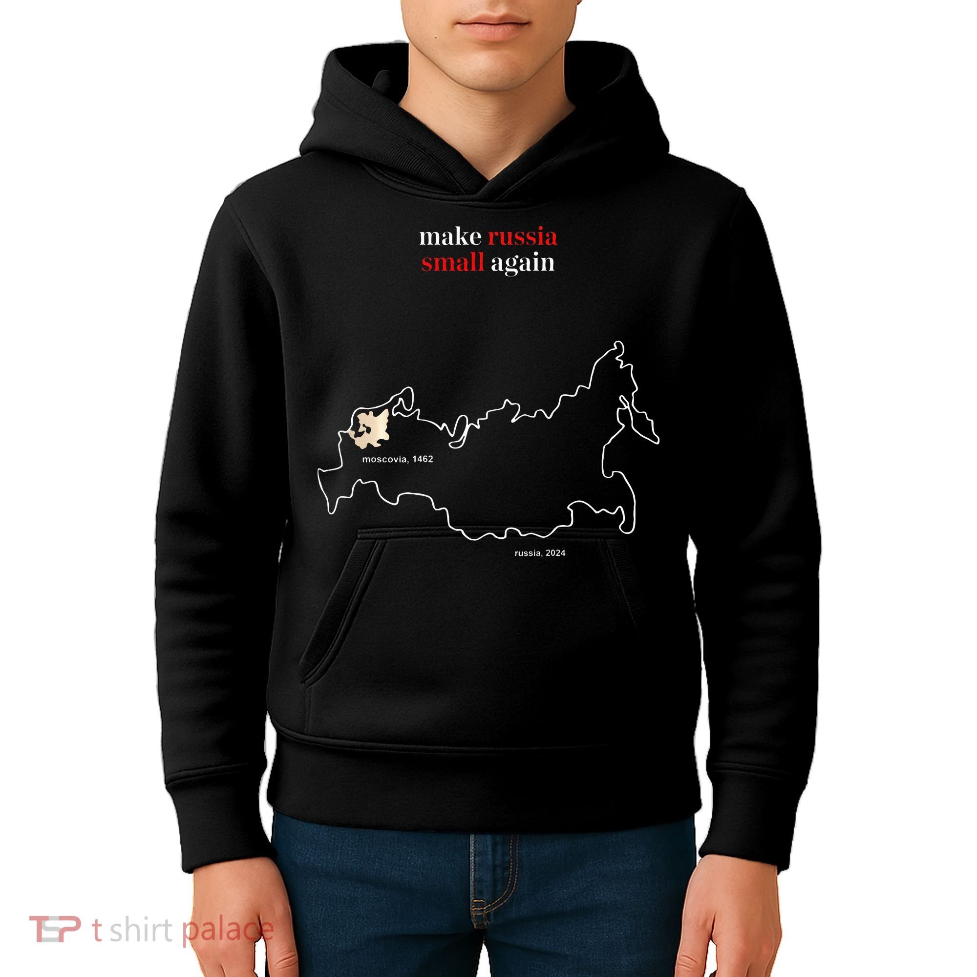 Make Russia Small Again President Volodymyr Zelensky Kids Hoodie