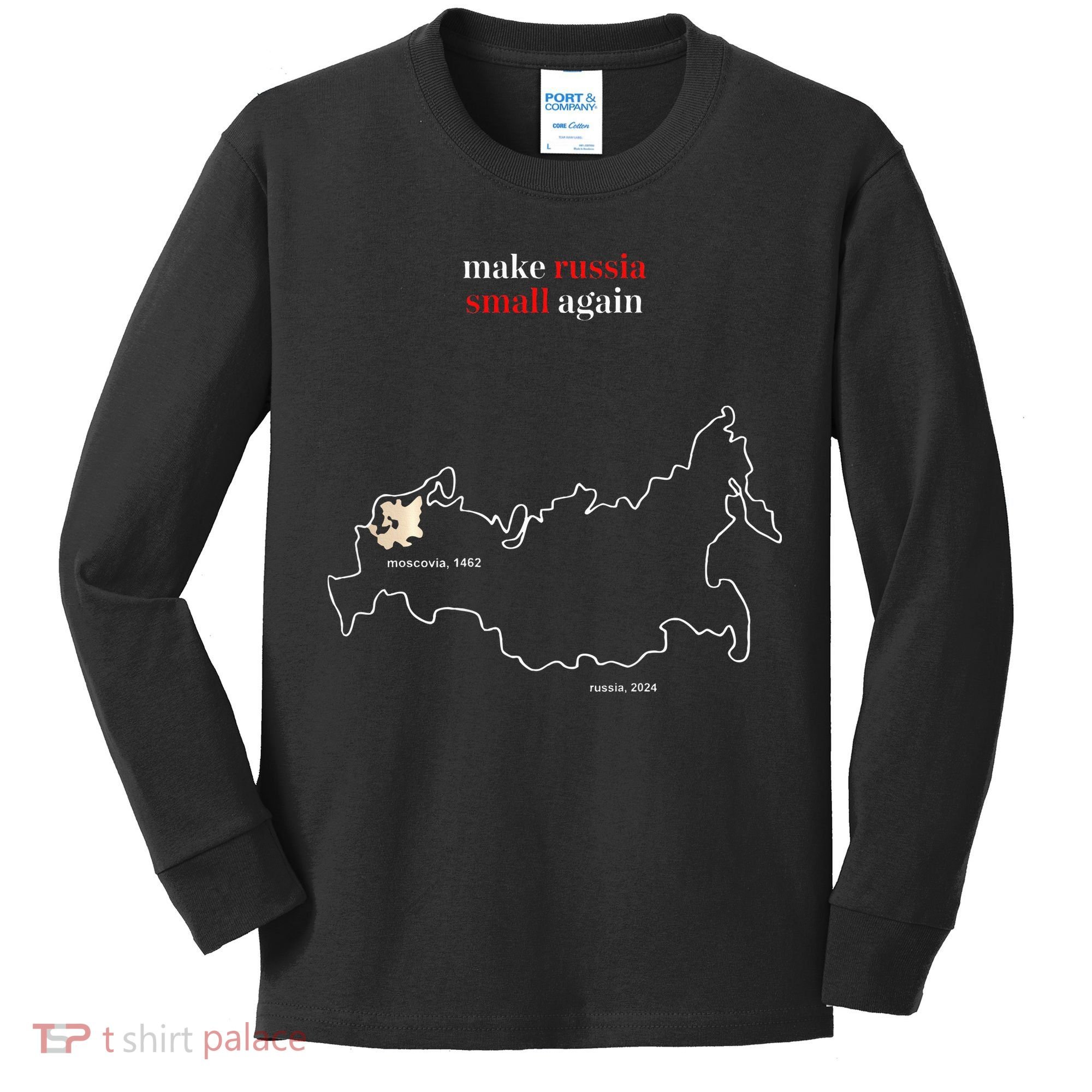 Make Russia Small Again President Volodymyr Zelensky Kids Long Sleeve Shirt