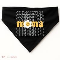 Mama Retro Sunflower Mothers Day USA-Made Doggie Bandana thumb 0