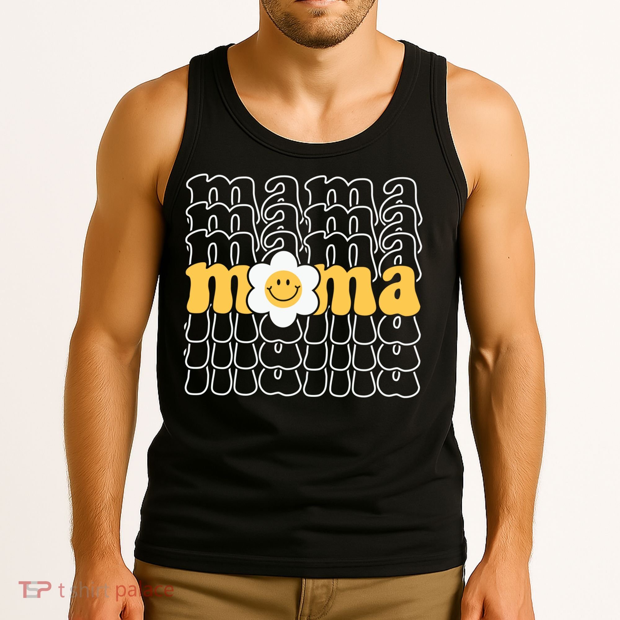 Mama Retro Sunflower Mothers Day Tank Top