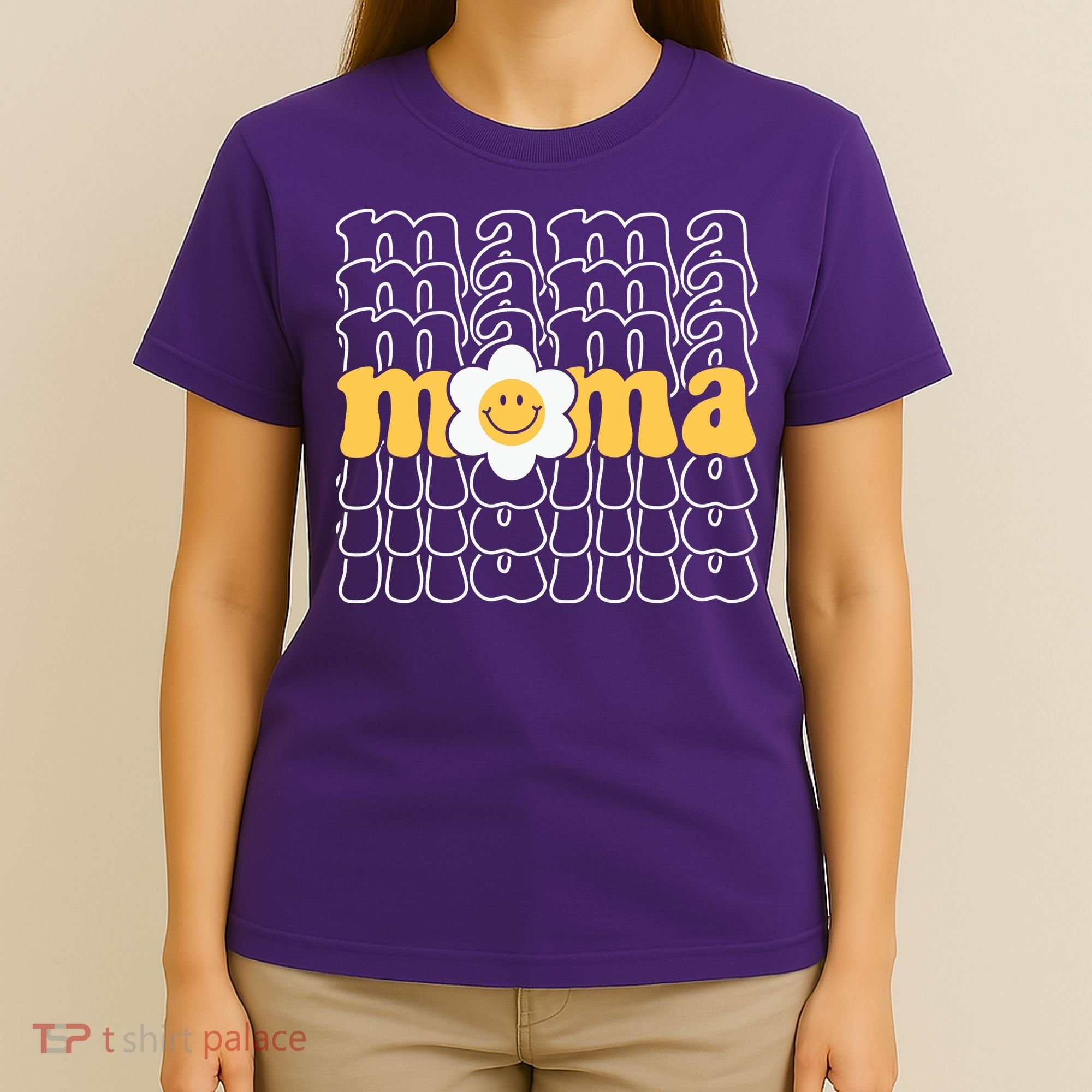 Mama Retro Sunflower Mothers Day T-Shirt