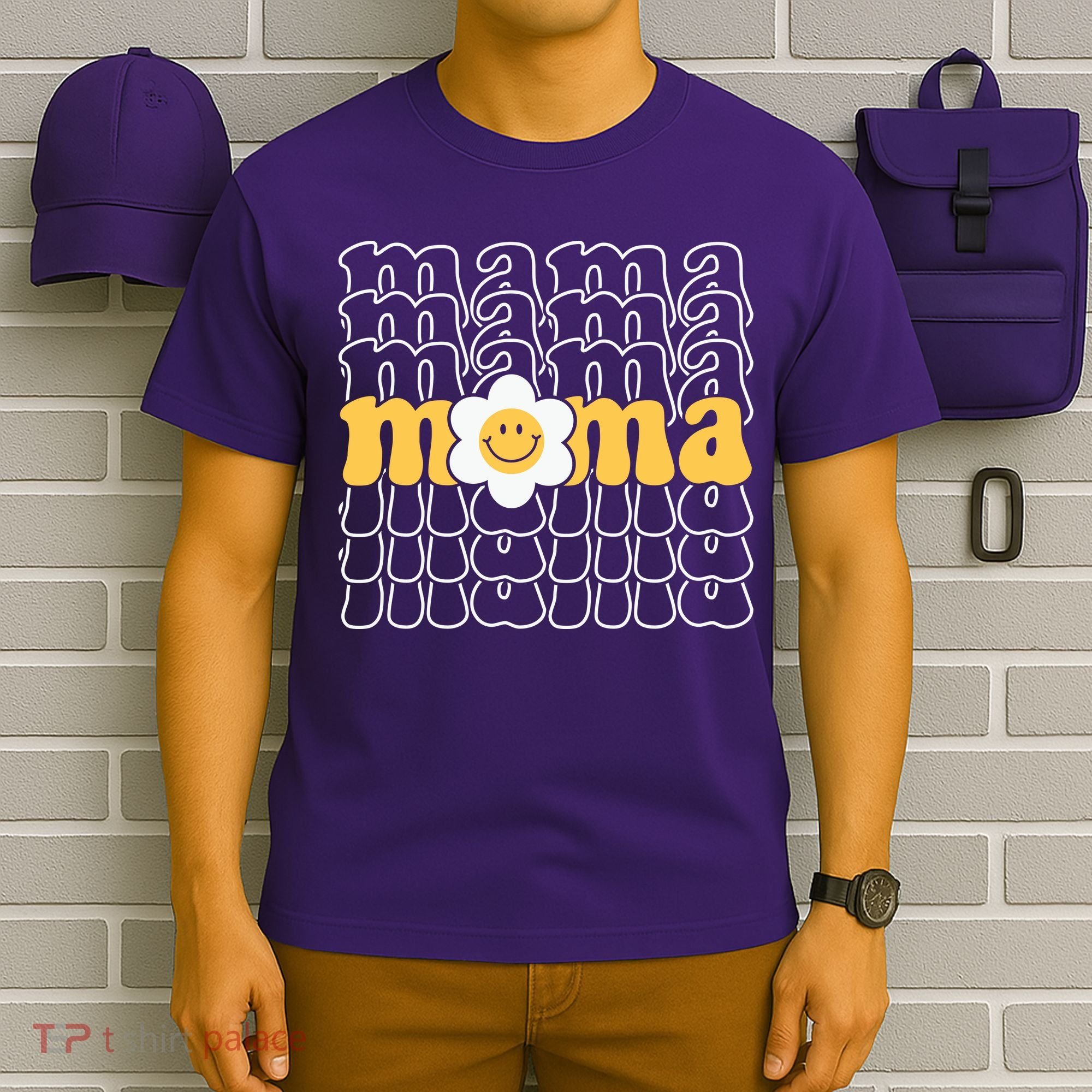 Mama Retro Sunflower Mothers Day T-Shirt
