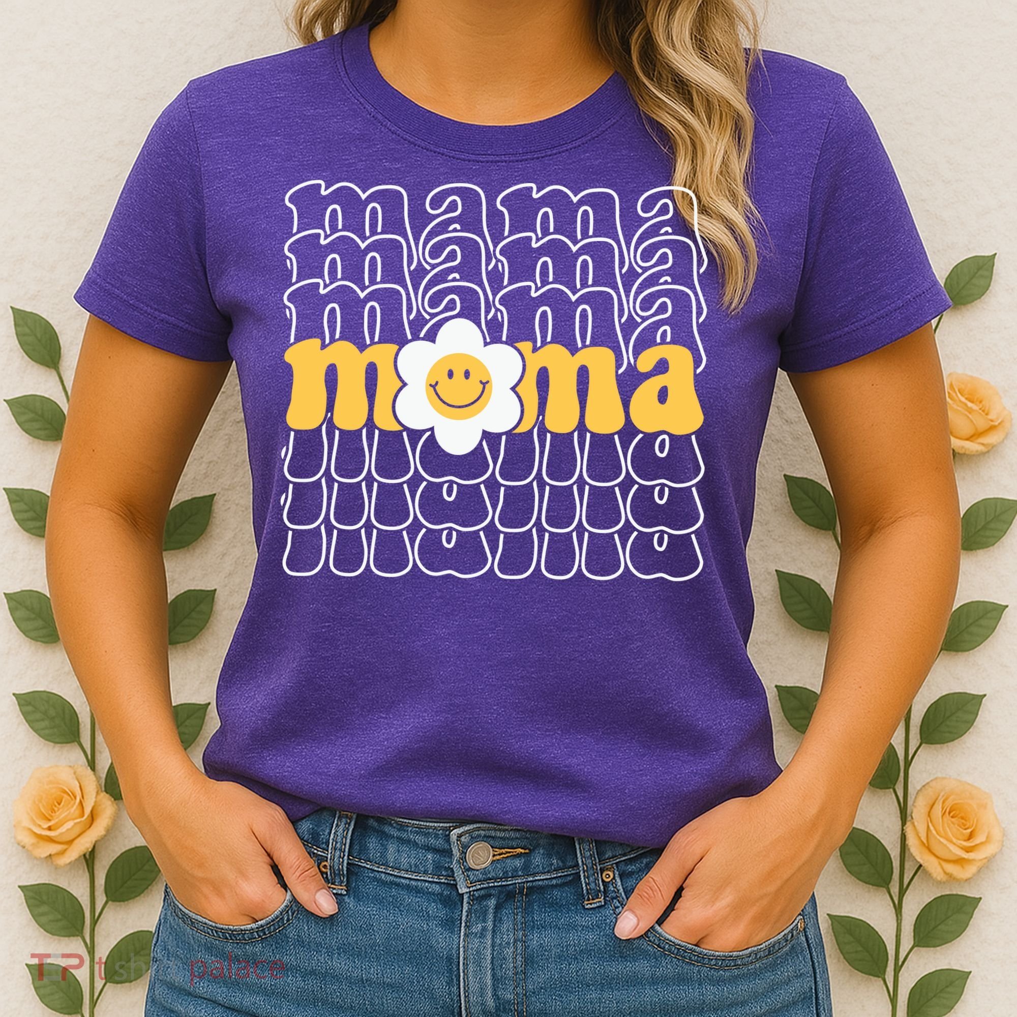 Mama Retro Sunflower Mothers Day Women's T-Shirt