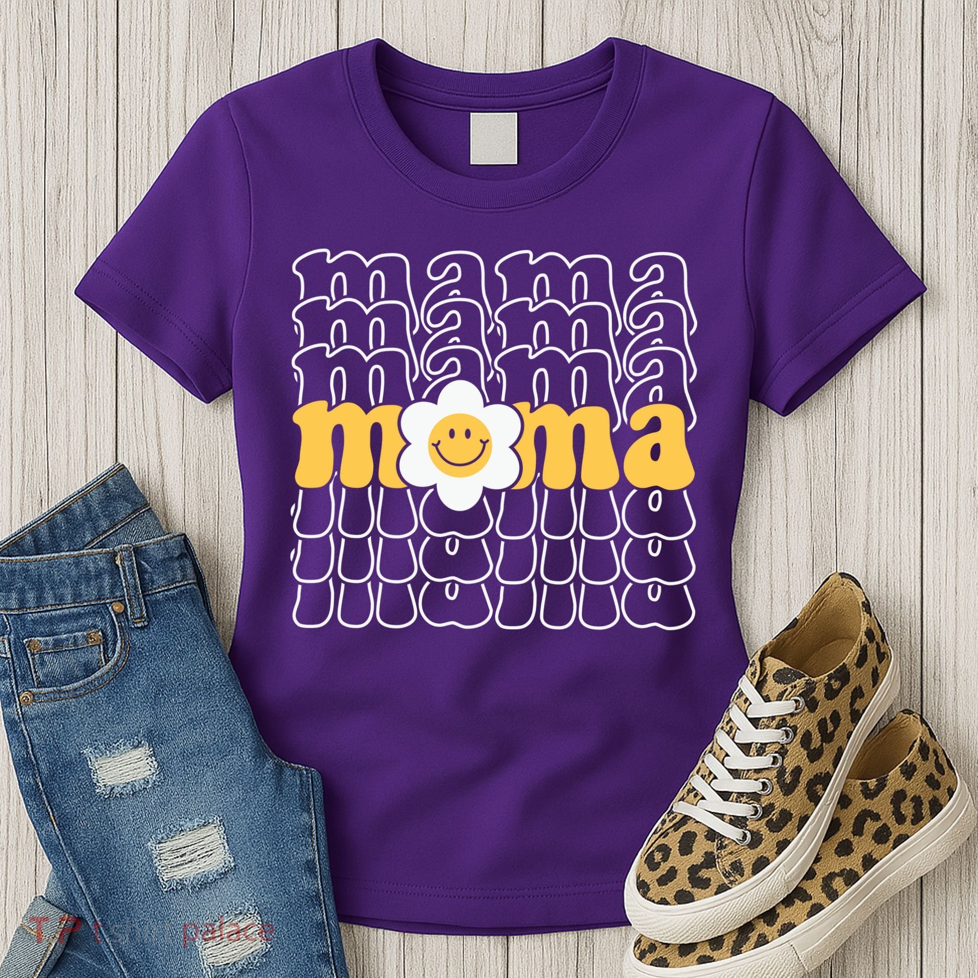 Mama Retro Sunflower Mothers Day Women's T-Shirt