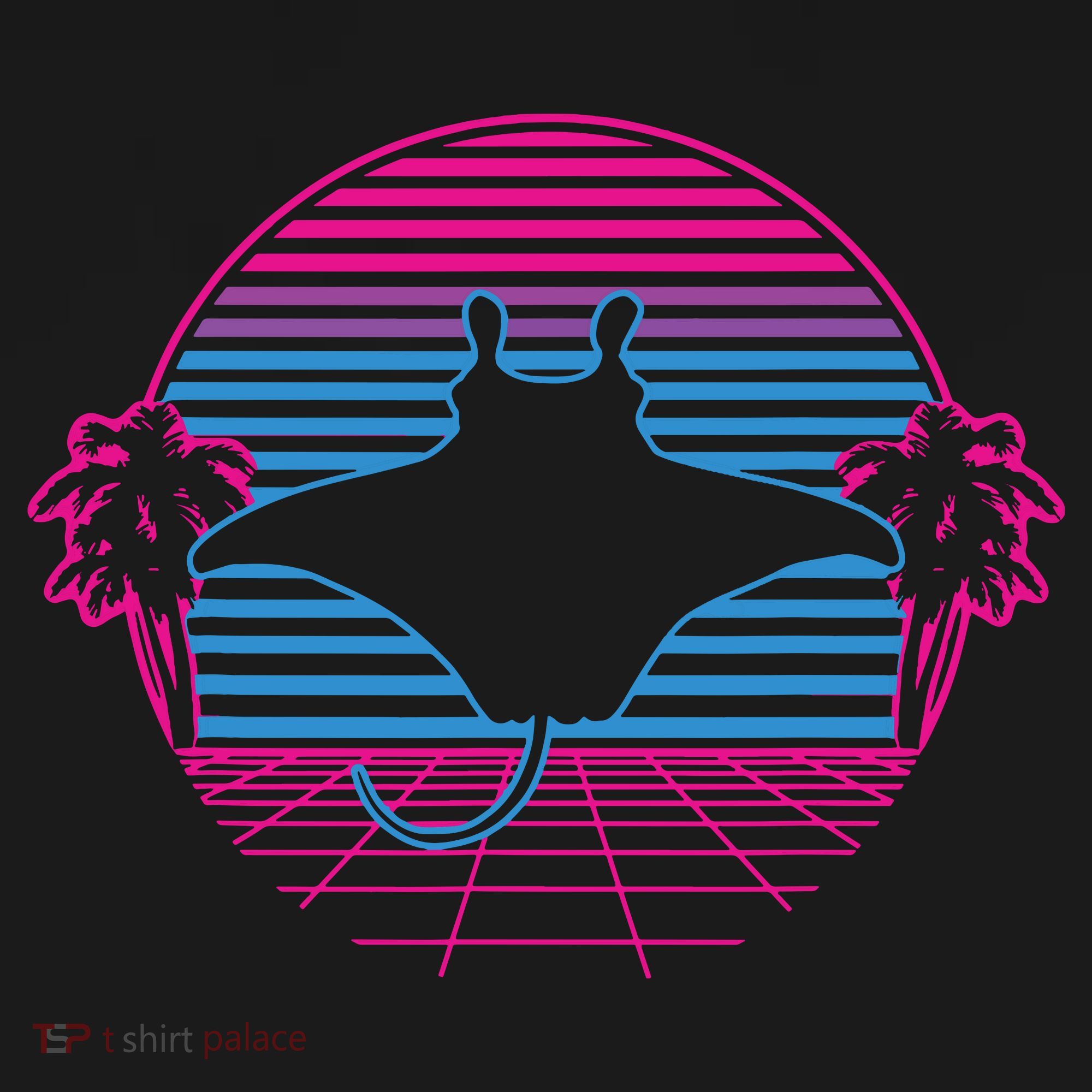 Manta Ray Sting Ray Marine Sea Biologist Retro Vintage T-Shirt