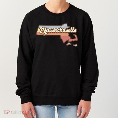 Massachusetts Retro Sunset Logo Women's Sweatshirt