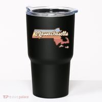 Massachusetts Retro Sunset Logo Tumbler thumb 0