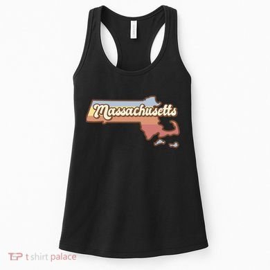 Massachusetts Retro Sunset Logo Women's Tank Top