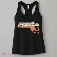 Massachusetts Retro Sunset Logo Women's Tank Top thumb 3