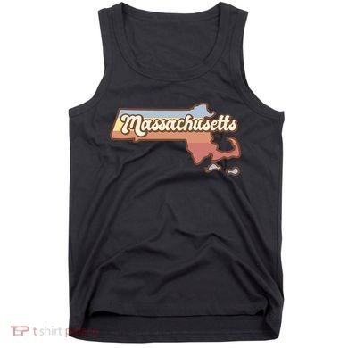 Massachusetts Retro Sunset Logo Tank Top