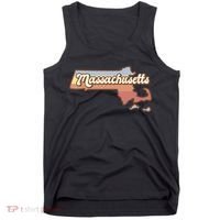Massachusetts Retro Sunset Logo Tank Top thumb 0