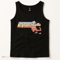 Massachusetts Retro Sunset Logo Tank Top thumb 2