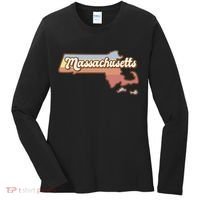 Massachusetts Retro Sunset Logo Women's Long Sleeve Shirt thumb 0