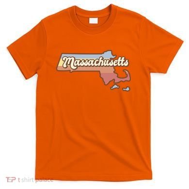 Massachusetts Retro Sunset Logo T-Shirt
